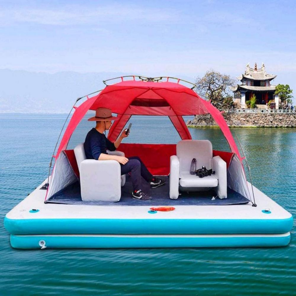 DUTUI Inflatable Fishing Platform Fishing Floating Dock Floating