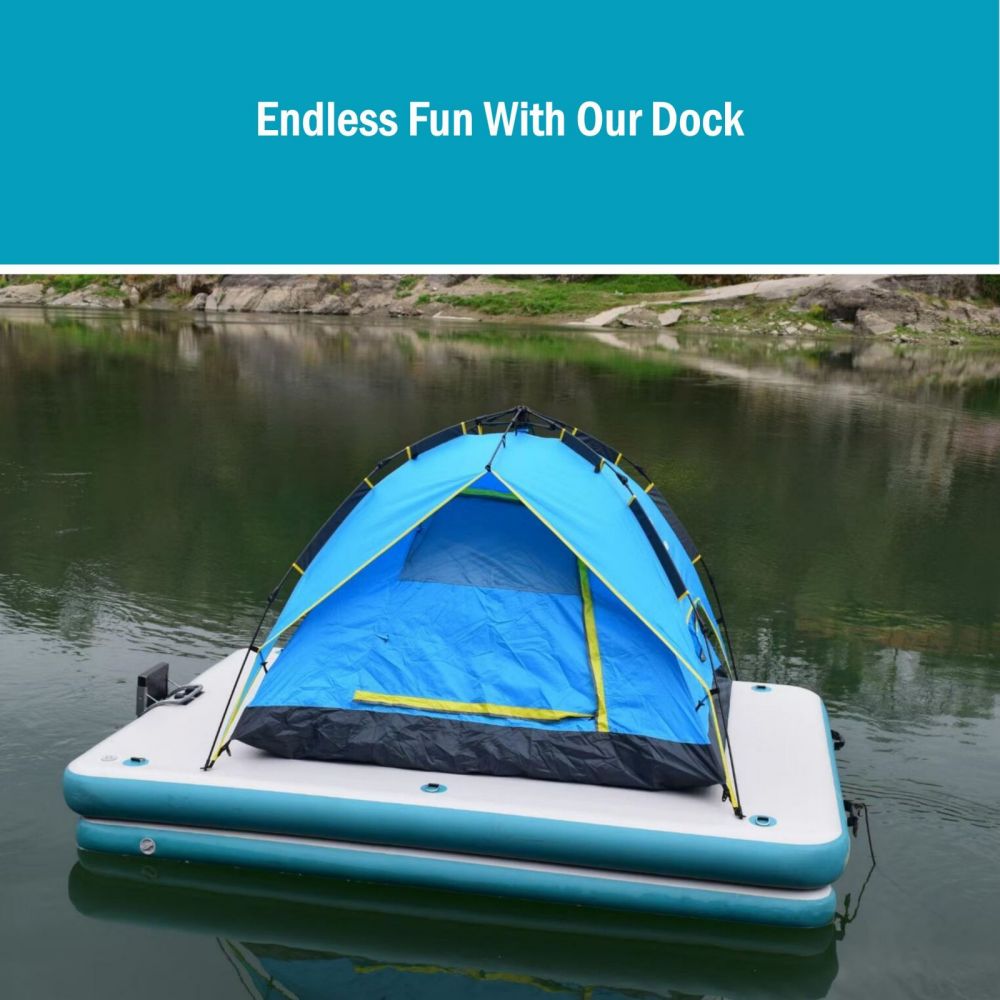 Inflatable Floating Fishing Dock Platform For Adults And Children - Pl